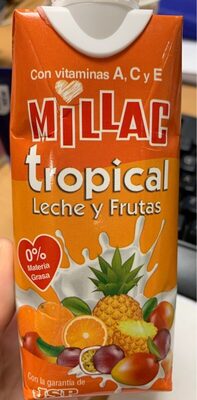 Tropical leche y frutas