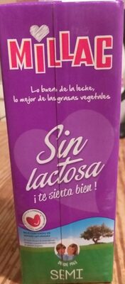 Leche sin lactosa semidesnatada