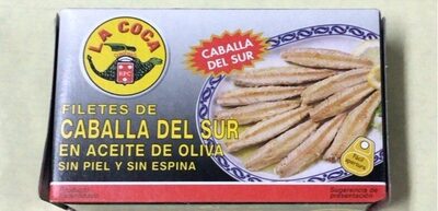 Caballa del sur en aceite de oliva front packaging