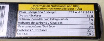 Caballa del sur en aceite de oliva nutrition facts table