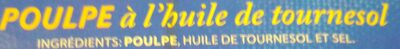 Poulpe à l'huile de tournesol ingredients label