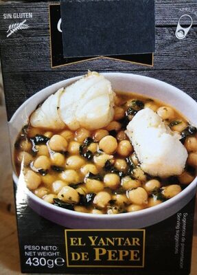 Garbanzos con bacalao y espinacas