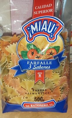 Farfalle 3 sabores front packaging