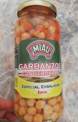 Garbanzos con verduras front packaging