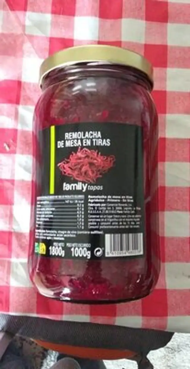 Remolacha en tiras