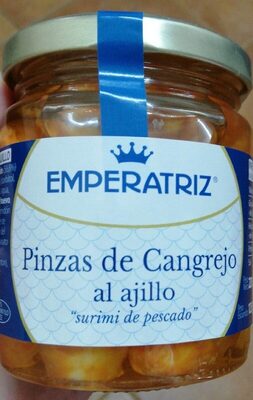 Pinzas de Cangrejo al ajillo front packaging