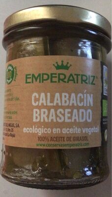 Calabacín braseado ecológico en aceite vegetal
