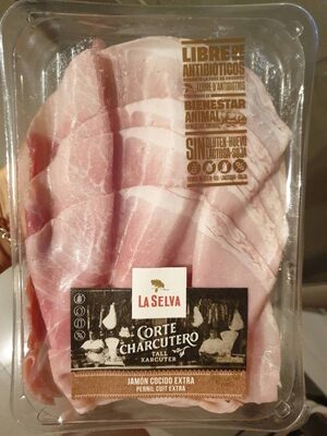 Jamón cocido extra corte charcutero front packaging