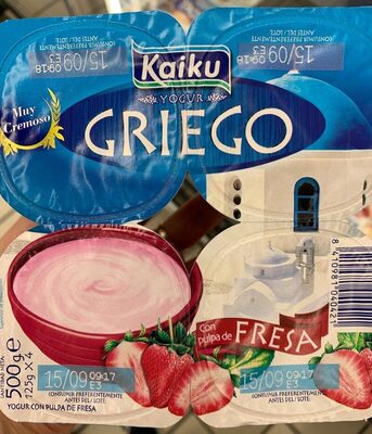 Yogur Griego con pulpa de fresa