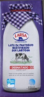 Leche de pastoreo sin lactosa desnatada