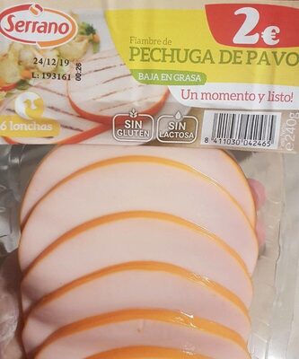 Fiambre de pechuga de pavo front packaging