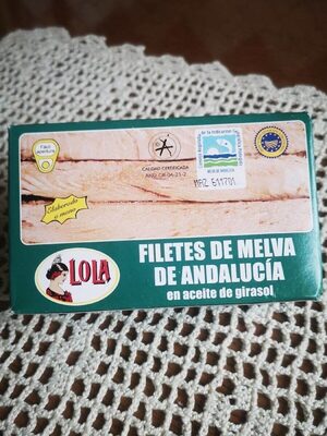Filetes de melva de Andalucía en aceite de girasol front packaging