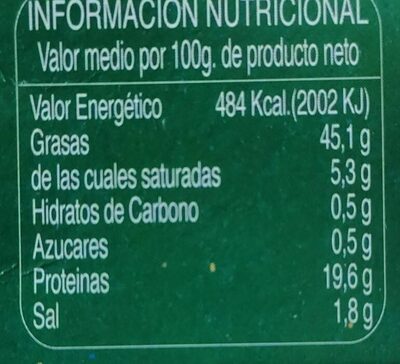 Filetes de melva de Andalucía en aceite de girasol nutrition facts table