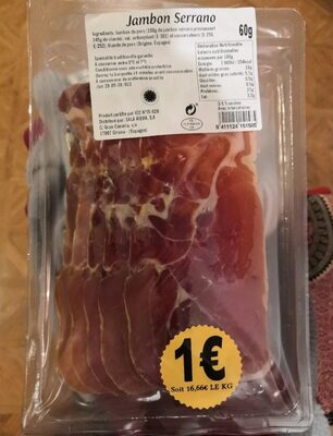 Jambon serrano front packaging