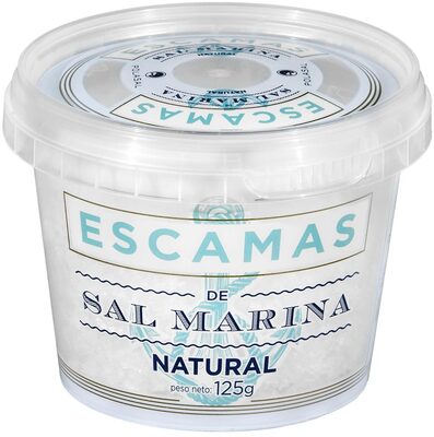 Escamas de sal marina natural front packaging