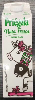 Nata fresca pasteurizada front packaging