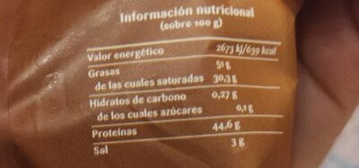 Torreznos natural nutrition facts table