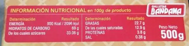 Ambrosia Snacks PSICO CHOC nutrition facts table