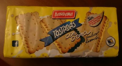 Galleta tipo sandwich con crema sabor limón