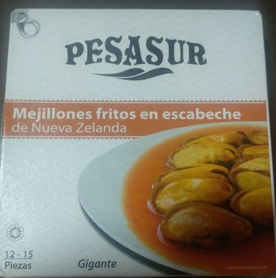 Mejillones fritos en escabeche front packaging