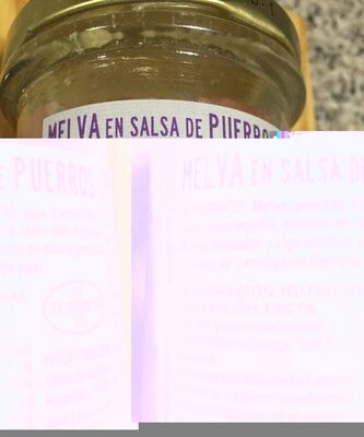 Melva en salsa de puerros nutrition facts table