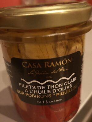 Filet de thon clair à l'huile d'olive sur poivron "Piquillos"