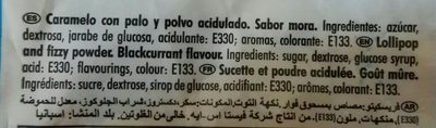 Fresquito pintalenguas ingredients label