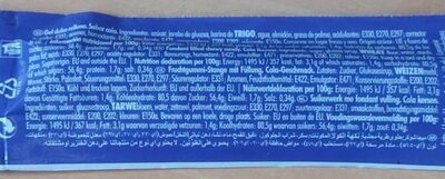 Mega Shocker Filled Cable nutrition facts table