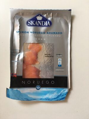 Salmón noruego ahumado front packaging