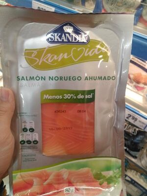 Salmón ahumado bio front packaging