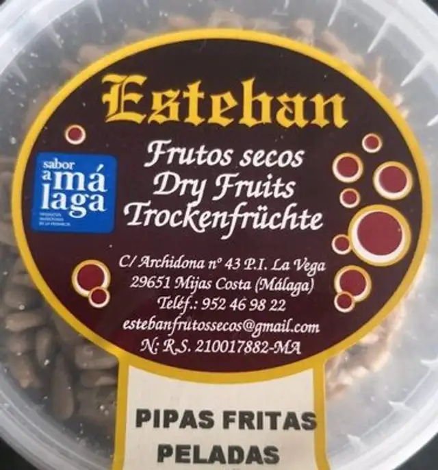 Pipas fritas peladas front packaging