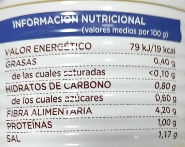 Berenjenas de Almagro aliño suave nutrition facts table
