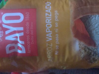 Arroz vaporizado bayo front packaging