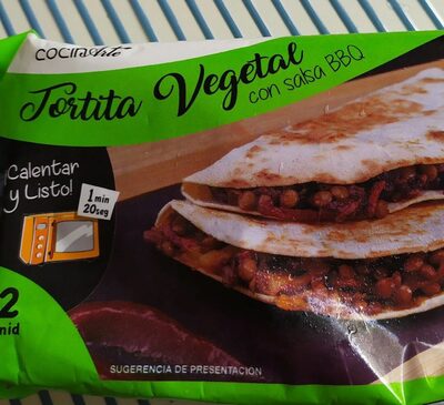 Tortita vegetal salsa BBQ front packaging