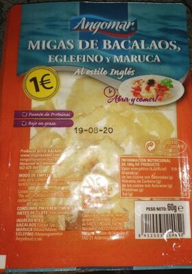 Migas de bacalaos, eglefino y maruca, al estilo inglés