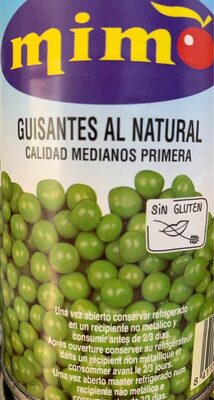 Guisantes al Narural front packaging