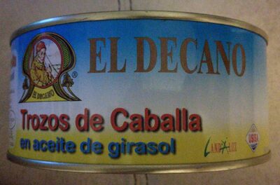 Trozos de caballa en aceite de girasol