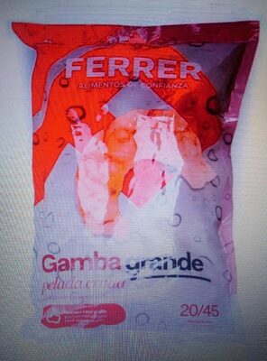 Gamba grande pelada cruda