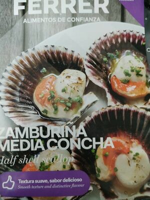 Zamburiñas media concha front packaging