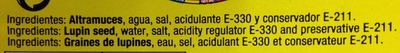 Graines de lupin ingredients label