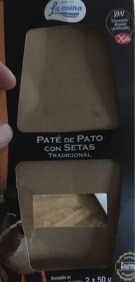 Pate de pato con setas front packaging