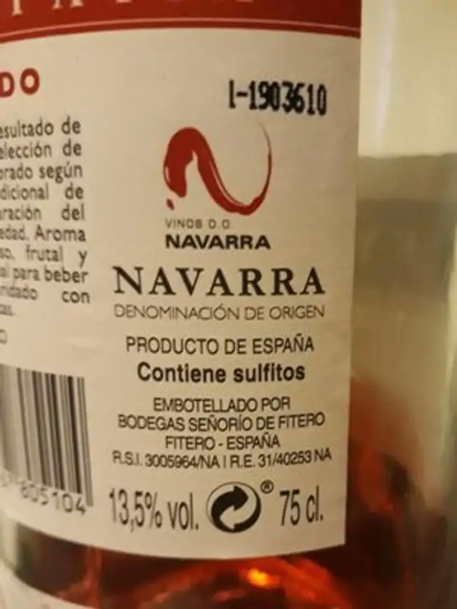 Rosado ingredients label