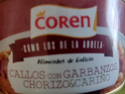 Callos con garbanzos, chorizo y cariño front packaging