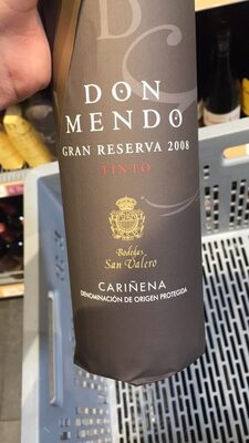 Bodegas San Valero Don Mendo Gran Reserva 2008 Tinto Cariñena DOP front packaging
