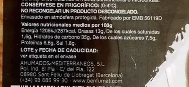 16 blinis trigo sabor trufa nutrition facts table