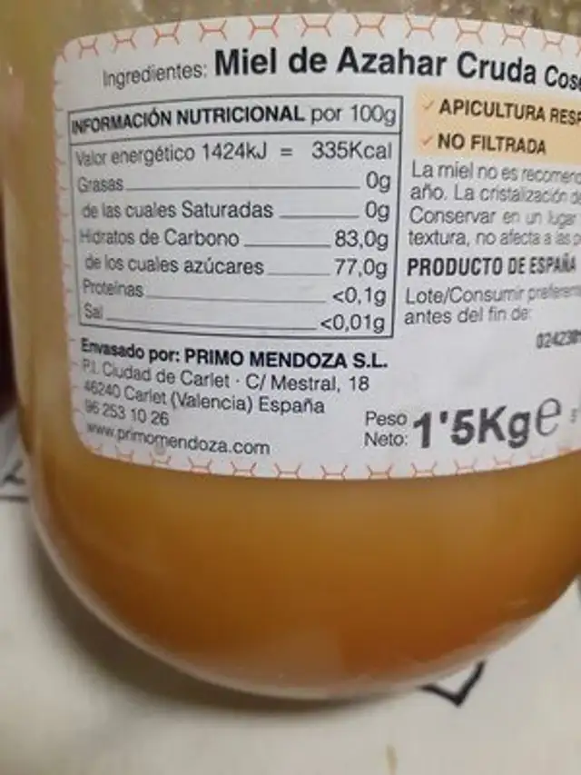 Unknown ingredients label