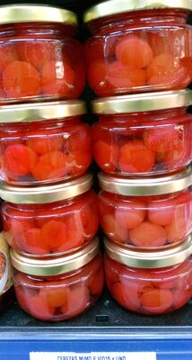 Cereza rojas en almíbar concentrado front packaging