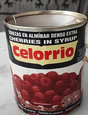 Cerezas en almíbar denso extra front packaging