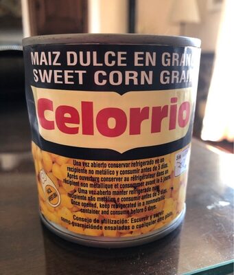 Maiz dulce en grano front packaging