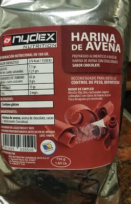 Harina avena choco front packaging